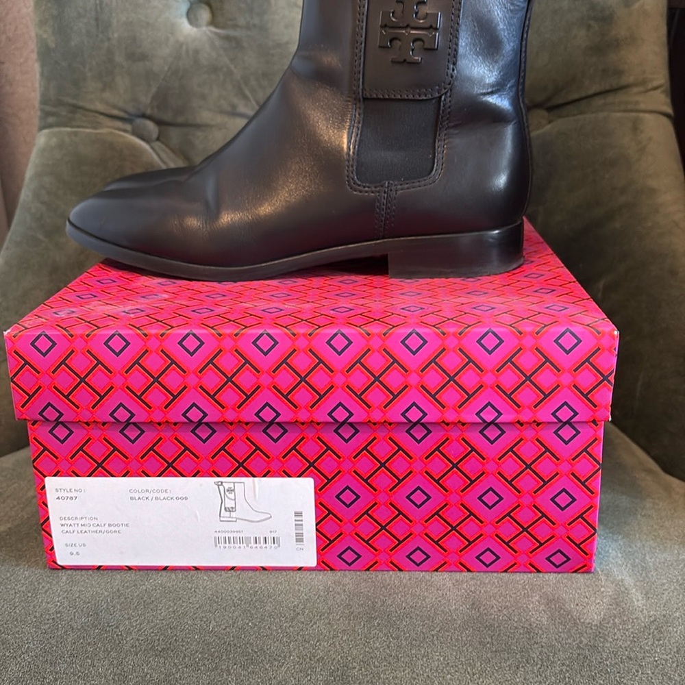 Tory Burch Black Leather Boots